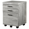 Monarch Specialties I 7401 File Cabinet, Rolling Mobile, Storage Drawers, Printer Stand, Office, Work, Laminate, Grey, Contemporary, Modern - - Mounts For Less