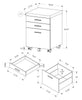 Monarch Specialties I 7401 File Cabinet, Rolling Mobile, Storage Drawers, Printer Stand, Office, Work, Laminate, Grey, Contemporary, Modern - - Mounts For Less