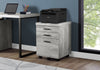 Monarch Specialties I 7401 File Cabinet, Rolling Mobile, Storage Drawers, Printer Stand, Office, Work, Laminate, Grey, Contemporary, Modern - - Mounts For Less