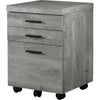 Monarch Specialties I 7401 File Cabinet, Rolling Mobile, Storage Drawers, Printer Stand, Office, Work, Laminate, Grey, Contemporary, Modern - - Mounts For Less