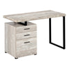 Monarch Specialties I 7410 Computer Desk, Home Office, Laptop, Left, Right Set-up, Storage Drawers, 48"l, Work, Metal, Laminate, Beige, Black, Contemporary, Modern - - Mounts For Less