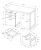 Monarch Specialties I 7411 Computer Desk, Home Office, Laptop, Left, Right Set-up, Storage Drawers, 48"l, Work, Metal, Laminate, Black, Grey, Contemporary, Modern - - Mounts For Less