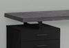 Monarch Specialties I 7411 Computer Desk, Home Office, Laptop, Left, Right Set-up, Storage Drawers, 48"l, Work, Metal, Laminate, Black, Grey, Contemporary, Modern - - Mounts For Less