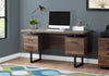 Monarch Specialties I 7416 Computer Desk, Home Office, Laptop, Left, Right Set-up, Storage Drawers, 60"l, Work, Metal, Laminate, Brown, Black, Contemporary, Modern - - Mounts For Less
