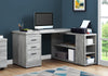 Monarch Specialties I 7421 Computer Desk, Home Office, Corner, Left, Right Set-up, Storage Drawers, L Shape, Work, Laptop, Laminate, Grey, Contemporary, Modern - - Mounts For Less