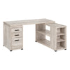 Monarch Specialties I 7422 Computer Desk, Home Office, Corner, Left, Right Set-up, Storage Drawers, L Shape, Work, Laptop, Laminate, Beige, Contemporary, Modern - - Mounts For Less