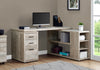Monarch Specialties I 7422 Computer Desk, Home Office, Corner, Left, Right Set-up, Storage Drawers, L Shape, Work, Laptop, Laminate, Beige, Contemporary, Modern - - Mounts For Less
