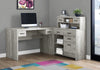 Monarch Specialties I 7428 Computer Desk, Home Office, Corner, Left, Right Set-up, Storage Drawers, L Shape, Work, Laptop, Laminate, Grey, Contemporary, Modern - - Mounts For Less
