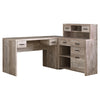 Monarch Specialties I 7429 Computer Desk, Home Office, Corner, Left, Right Set-up, Storage Drawers, L Shape, Work, Laptop, Laminate, Beige, Contemporary, Modern - - Mounts For Less