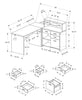 Monarch Specialties I 7430 Computer Desk, Home Office, Corner, Left, Right Set-up, Storage Drawers, L Shape, Work, Laptop, Laminate, Black, Grey, Contemporary, Modern - - Mounts For Less