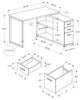 Monarch Specialties I 7433 Computer Desk, Home Office, Corner, Left, Right Set-up, Storage Drawers, L Shape, Work, Laptop, Metal, Laminate, Black, Grey, Contemporary, Modern - - Mounts For Less
