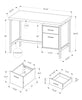 Monarch Specialties I 7437 Computer Desk, Home Office, Laptop, Left, Right Set-up, Storage Drawers, 48"l, Work, Metal, Laminate, Black, Grey, Contemporary, Modern - - Mounts For Less