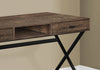 Monarch Specialties I 7447 Computer Desk, Home Office, Laptop, Storage Drawers, 48"l, Work, Metal, Laminate, Brown, Black, Contemporary, Modern - - Mounts For Less