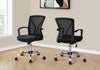 Monarch Specialties I 7460 Office Chair, Adjustable Height, Swivel, Ergonomic, Armrests, Computer Desk, Work, Metal, Fabric, Black, Chrome, Contemporary, Modern - - Mounts For Less