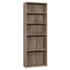Monarch Specialties I 7468 Bookshelf, Bookcase, 6 Tier, 72"h, Office, Bedroom, Laminate, Brown, Transitional - - Mounts For Less