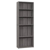 Monarch Specialties I 7469 Bookshelf, Bookcase, 6 Tier, 72"h, Office, Bedroom, Laminate, Grey, Transitional - - Mounts For Less