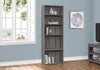 Monarch Specialties I 7469 Bookshelf, Bookcase, 6 Tier, 72"h, Office, Bedroom, Laminate, Grey, Transitional - - Mounts For Less