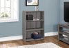 Monarch Specialties I 7478 Bookshelf, Bookcase, 4 Tier, 36"h, Office, Bedroom, Laminate, Grey, Transitional - - Mounts For Less
