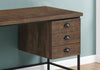 Monarch Specialties I 7485 Computer Desk, Home Office, Laptop, Storage Drawers, 55"l, Work, Metal, Laminate, Brown, Black, Contemporary, Modern - - Mounts For Less
