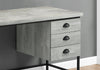 Monarch Specialties I 7486 Computer Desk, Home Office, Laptop, Storage Drawers, 55"l, Work, Metal, Laminate, Grey, Black, Contemporary, Modern - - Mounts For Less