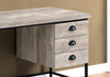 Monarch Specialties I 7487 Computer Desk, Home Office, Laptop, Storage Drawers, 55"l, Work, Metal, Laminate, Beige, Black, Contemporary, Modern - - Mounts For Less