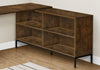 Monarch Specialties I 7490 Computer Desk, Home Office, Corner, Storage Drawers, 60"l, L Shape, Work, Laptop, Metal, Laminate, Brown, Black, Contemporary, Modern - - Mounts For Less
