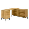 Monarch Specialties I 7491 Computer Desk, Home Office, Corner, Storage Drawers, 60"l, L Shape, Work, Laptop, Metal, Laminate, Brown, Black, Contemporary, Modern - - Mounts For Less