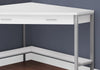 Monarch Specialties I 7500 Computer Desk, Home Office, Corner, Storage Drawers, 42"l, Work, Laptop, Metal, Laminate, White, Grey, Contemporary, Modern - - Mounts For Less