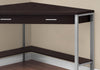 Monarch Specialties I 7502 Computer Desk, Home Office, Corner, Storage Drawers, 42"l, Work, Laptop, Metal, Laminate, Brown, Grey, Contemporary, Modern - - Mounts For Less