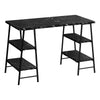 Monarch Specialties I 7528 Computer Desk, Home Office, Laptop, Storage Shelves, 48"l, Work, Metal, Laminate, Black Marble Look, Contemporary, Modern - - Mounts For Less