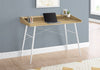 Monarch Specialties I 7534 Computer Desk, Home Office, Laptop, Storage Shelves, 48"l, Work, Metal, Laminate, Natural, White, Contemporary, Modern - - Mounts For Less