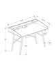 Monarch Specialties I 7542 Computer Desk, Home Office, Laptop, Storage Shelves, 48"l, Work, Metal, Laminate, Black Marble Look, Contemporary, Modern - - Mounts For Less