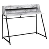 Monarch Specialties I 7549 Computer Desk, Home Office, Laptop, Storage Shelves, 48"l, Work, Metal, Laminate, White Marble Look, Black, Contemporary, Modern - - Mounts For Less