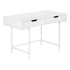 Monarch Specialties I 7554 Computer Desk, Home Office, Laptop, Storage Drawers, 48"l, Work, Metal, Laminate, White, Contemporary, Modern - - Mounts For Less