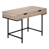 Monarch Specialties I 7555 Computer Desk, Home Office, Laptop, Storage Drawers, 48"l, Work, Metal, Laminate, Brown, Black, Contemporary, Modern - - Mounts For Less