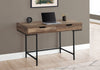 Monarch Specialties I 7557 Computer Desk, Home Office, Laptop, Storage Drawers, 48"l, Work, Metal, Laminate, Brown, Black, Contemporary, Modern - - Mounts For Less