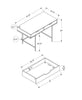 Monarch Specialties I 7558 Computer Desk, Home Office, Laptop, Storage Drawers, 48"l, Work, Metal, Laminate, White Marble Look, Black, Contemporary, Modern - - Mounts For Less