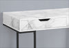 Monarch Specialties I 7558 Computer Desk, Home Office, Laptop, Storage Drawers, 48"l, Work, Metal, Laminate, White Marble Look, Black, Contemporary, Modern - - Mounts For Less
