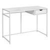 Monarch Specialties I 7570 Computer Desk, Home Office, Laptop, Storage Drawer, 42"l, Work, Metal, Laminate, White, Contemporary, Modern - - Mounts For Less