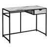Monarch Specialties I 7571 Computer Desk, Home Office, Laptop, Storage Drawer, 42"l, Work, Metal, Laminate, White Marble Look, Black, Contemporary, Modern - - Mounts For Less