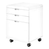 Monarch Specialties I 7583 File Cabinet, Rolling Mobile, Storage Drawers, Printer Stand, Office, Work, Laminate, Glossy White, Contemporary, Modern - - Mounts For Less