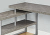 Monarch Specialties I 7586 Computer Desk, Home Office, Corner, Left, Right Set-up, Storage Shelves, 60"l, L Shape, Work, Laptop, Metal, Laminate, Grey, Silver, Contemporary, Modern - - Mounts For Less