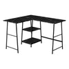 Monarch Specialties I 7594 Computer Desk, Home Office, Corner, Storage Shelves, 48"l, L Shape, Work, Laptop, Metal, Laminate, Black Marble Look, Contemporary, Modern - - Mounts For Less