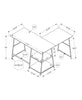 Monarch Specialties I 7594 Computer Desk, Home Office, Corner, Storage Shelves, 48"l, L Shape, Work, Laptop, Metal, Laminate, Black Marble Look, Contemporary, Modern - - Mounts For Less
