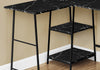 Monarch Specialties I 7594 Computer Desk, Home Office, Corner, Storage Shelves, 48"l, L Shape, Work, Laptop, Metal, Laminate, Black Marble Look, Contemporary, Modern - - Mounts For Less