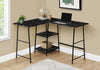 Monarch Specialties I 7594 Computer Desk, Home Office, Corner, Storage Shelves, 48"l, L Shape, Work, Laptop, Metal, Laminate, Black Marble Look, Contemporary, Modern - - Mounts For Less