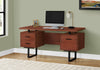 Monarch Specialties I 7626 Computer Desk, Home Office, Laptop, Left, Right Set-up, Storage Drawers, 60"l, Work, Metal, Laminate, Brown, Black, Contemporary, Modern - - Mounts For Less