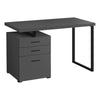 Monarch Specialties I 7645 Computer Desk, Home Office, Laptop, Left, Right Set-up, Storage Drawers, 48"l, Work, Metal, Laminate, Grey, Black, Contemporary, Modern - - Mounts For Less
