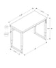 Monarch Specialties I 7683 Computer Desk, Home Office, Standing, Adjustable, 48"l, Work, Laptop, Metal, Laminate, White, Grey, Contemporary, Modern - - Mounts For Less