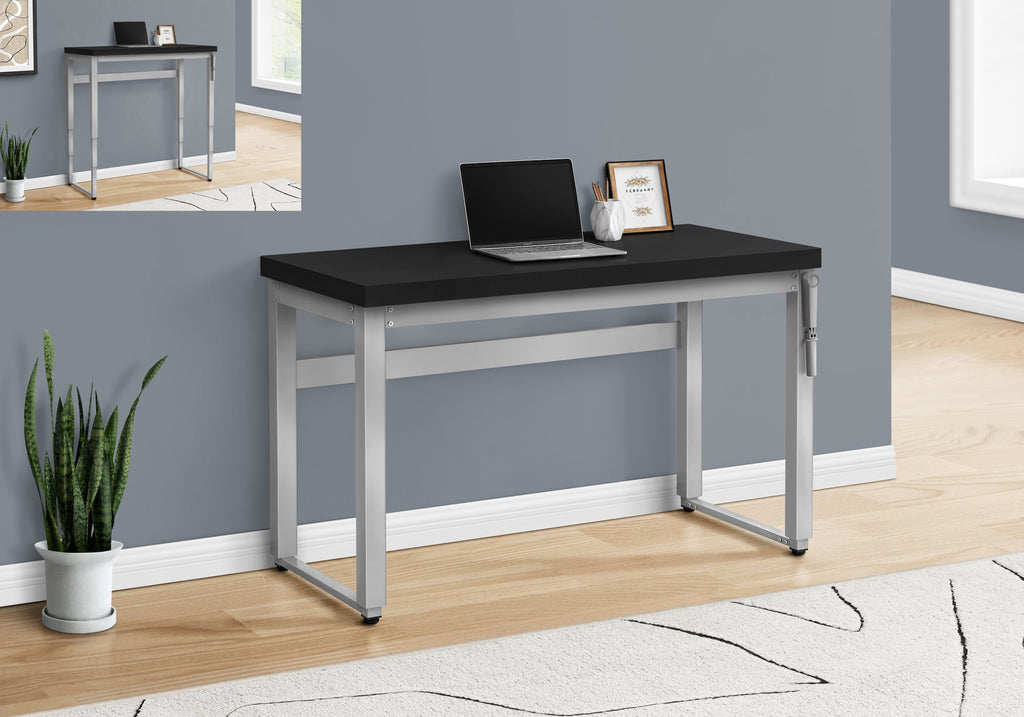 Monarch Specialties I 7684 Computer Desk, Home Office, Standing, Adjustable, 48"l, Work, Laptop, Metal, Laminate, Black, Grey, Contemporary, Modern - - Mounts For Less